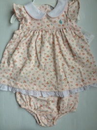 Ralph Lauren Polo Pony 2 Piece Pink Floral Ruffled Hem Dress and Diaper Cover, Size 3 Months Ralph Lauren Polo Pony 2 Piece Pink Floral Ruffled Hem Dress and Diaper Cover, Size 3 Months