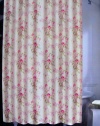 Lauren By Ralph Lauren Floral Shower Curtain 72 X 72 100% Cotton Pink Green Taupe White