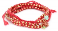 Juicy Couture Heirloom Garden Key Items Coral-Colored Beaded Charm Wrap Bracelet Juicy Couture Heirloom Garden Key Items Coral-Colored Beaded Charm Wrap Bracelet
