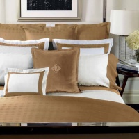 Lauren by Ralph Lauren Suite Glen Plaid Camel King Duvet