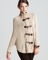 Send your style on a rustic escape in an effortless MICHAEL Michael Kors cardigan touting a toggle closure for heritage appeal.