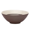 It's a serving bowl, so of course the good stuff's inside. The same can be said for the bowl's design, for inside you'll find a crackled motif that goes a good ways down the bowl.
