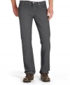 Because gray denim is the new true blue: Levi's 514™ Slim Straight-Leg jeans in Rigid Grey.