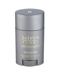Jaipur pour Homme Deodorant leaves skin fresh and subtly scented with a modern, sensual blend of Lemon, Cinnamon and Wood. Jaipur pour Homme Deodorant leaves skin fresh and subtly scented with a modern, sensual blend of Lemon, Cinnamon and Wood.