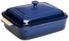 Le Creuset Stoneware 10-by-15-Inch Covered Rectangular Casserole, Cobalt