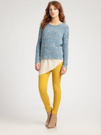 This loosely-knit marled pullover makes the perfect cozy addition to any ensemble.BoatneckLong sleevesRibbed trimAbout 24 from shoulder to hem68% cotton/28% viscose/4% polyamideDry cleanImportedModel shown is 5'10 (178cm) wearing US size Small. This loosely-knit marled pullover makes the perfect cozy addition to any ensemble.BoatneckLong sleevesRibbed trimAbout 24 from shoulder to hem68% cotton/28% viscose/4% polyamideDry cleanImportedModel shown is 5'10 (178cm) wearing US size Small.