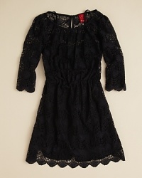 Ella Moss gets lost in lace, adorning this dainty dress with an patterned shell and solid lining for a look with plenty of texture and style. Ella Moss gets lost in lace, adorning this dainty dress with an patterned shell and solid lining for a look with plenty of texture and style.