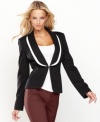 The season's most versatile jacket: INC frames a structured petite blazer with bold strokes of white -- perfect for pairing with everything from sheath dresses to tees and jeans! (Clearance)