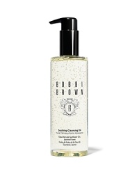 Luxury meets simplicity-Bobbi's new Soothing Cleansing Oil is a quick yet luxurious way to cleanse skin. Made with soothing jasmine flower extract (sourced directly from France), moisturizing kukui nut oil, and a blend of Italian olive, organic sunflower and jojoba oils to dissolve surface impurities and makeup without leaving skin feeling tight or dry. Can be used in the morning to wake up and refresh skin, and at night as a soothing end to a long day. Suggested use: Pump cleansing oil into dry hands and smooth over dry face. Splash warm water onto skin and massage to help dissolve surface impurities and makeup. Rinse skin clean with warm water. To thoroughly remove long-wearing makeup, repeat this process. Luxury meets simplicity-Bobbi's new Soothing Cleansing Oil is a quick yet luxurious way to cleanse skin. Made with soothing jasmine flower extract (sourced directly from France), moisturizing kukui nut oil, and a blend of Italian olive, organic sunflower and jojoba oils to dissolve surface impurities and makeup without leaving skin feeling tight or dry. Can be used in the morning to wake up and refresh skin, and at night as a soothing end to a long day. Suggested use: Pump cleansing oil into dry hands and smooth over dry face. Splash warm water onto skin and massage to help dissolve surface impurities and makeup. Rinse skin clean with warm water. To thoroughly remove long-wearing makeup, repeat this process.