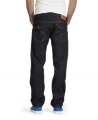 A dark rinse and timeless construction make these versatile Levi's blues a cool complement to any guy's off-the-clock lineup. A dark rinse and timeless construction make these versatile Levi's blues a cool complement to any guy's off-the-clock lineup.