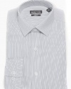 Kenneth Cole Mens Asphalt Pin 100% Cotton Slim Fit Dress Shirt