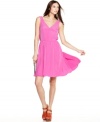 An open back with bow-tie detail ups the flirt factor on this RACHEL Rachel Roy A-line dress -- perfect for a feminine, spring look!
