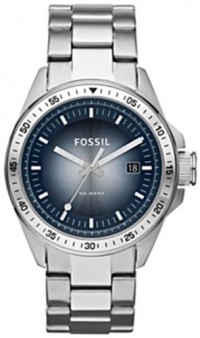 Fossil Men's AM4369 Stainless Steel Analog with Blue Dial Watch