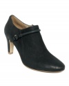 Style that's lovely and on point. Ecco's Nephi booties feature a slim buckled strap at the vamp and a sturdy heel.