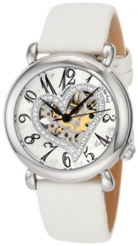 Stuhrling Original Women's 109SW.1215P2 Amour Aphrodite Delight Automatic Skeleton White Leather Watch Stuhrling Original Women's 109SW.1215P2 Amour Aphrodite Delight Automatic Skeleton White Leather Watch