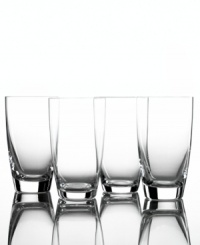 Simply timeless, this set of Tuscany highball glasses has a design that's equally suited for weekend brunch and cocktail parties. Clean lines in brilliant glass complement everything you bring to the table. Simply timeless, this set of Tuscany highball glasses has a design that's equally suited for weekend brunch and cocktail parties. Clean lines in brilliant glass complement everything you bring to the table.