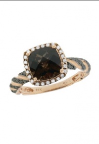 Effy Jewlery 14K Rose Gold Smokey Quartz & Diamond Ring, 2.26 TCW Ring size 7 Effy Jewlery 14K Rose Gold Smokey Quartz & Diamond Ring, 2.26 TCW Ring size 7