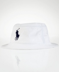Crafted from a soft cotton blend and accented with Ralph Lauren's iconic pony, this classic bucket hat pays stylish homage to warmer days. Crafted from a soft cotton blend and accented with Ralph Lauren's iconic pony, this classic bucket hat pays stylish homage to warmer days.