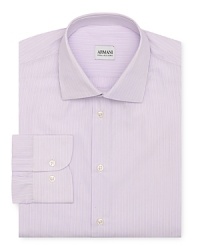 Armani Collezioni Lavender Stripe Dress Shirt - Contemporary Fit Armani Collezioni Lavender Stripe Dress Shirt - Contemporary Fit