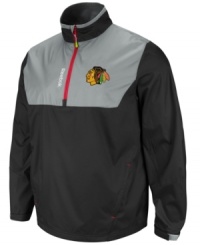 Put your Chicago Blackhawks pride on display with this NHL jacket from Reebok. Put your Chicago Blackhawks pride on display with this NHL jacket from Reebok.