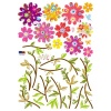 Nursery Easy Apply Wall Sticker Decorations - Floral Kaleidoscope