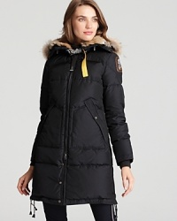 A must-have for winter, this Parajumpers Alaskan explorer-style quilted down coat features luxurious customizable details including a detachable fur lining and fur-trimmed ruff. In a slim silhouette, it's a chic choice for braving the cold.