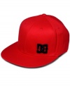 Make a simple yet stylish statement with this bold colored DC logo cap.