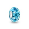 Bling Jewelry Turquoise Color Swirl 925 Sterling Silver Murano Glass Bead Troll Pandora Compatible