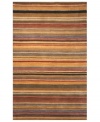 Inspired by the natural landscape, this Petra rug ushers in a new horizon of style to your home. Variegated stripes in camel, sandalwood and earthy tones mix with pops of sky blue for a gorgeously spectral effect. Hand-tufted and hand-finished for a rich, lustrous sheen, this plush wool rug adds a compelling sense of warmth to any room.