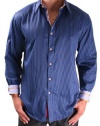 Robert Graham Two-Fer Men's Dress Stripe Long Sleeve Woven Shirt 2012 Fall