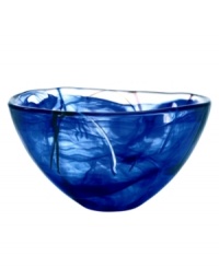 With an indigo-blue haze and hand-applied bands of black and white, each Contrast bowl from Kosta Boda is truly unique. A simple crystal form showcases each stroke and swirl with true artistry. With an indigo-blue haze and hand-applied bands of black and white, each Contrast bowl from Kosta Boda is truly unique. A simple crystal form showcases each stroke and swirl with true artistry.