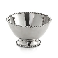Marked by the incredible handcrafting that the Molten motif is known for, this nut dish is embellished with countless molten beads carefully placed by a highly skilled artisan. The look is streamlined, timeless, organic and soulful. Marked by the incredible handcrafting that the Molten motif is known for, this nut dish is embellished with countless molten beads carefully placed by a highly skilled artisan. The look is streamlined, timeless, organic and soulful.