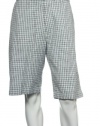 Perry Ellis Men's Gray Plaid (Small) Flat Front Walking Shorts