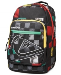 Make some room. Multiple pockets in this backpack from Quiksilver make sure you have all the storage space you need. Make some room. Multiple pockets in this backpack from Quiksilver make sure you have all the storage space you need.