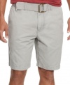 Great warm-weather style is a cinch with these belted shorts from American Rag.