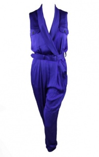 Rachel Zoe womens edith belted satin pants jumpsuit Rachel Zoe womens edith belted satin pants jumpsuit
