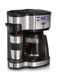 This is your good morning. Every cup is made to your taste with the flexibility of this professional coffee maker. Pop in a pod or start a full 12-cup brew-the choice is always yours and the results are always remarkable. 1-year warranty. Model 49980Z. This is your good morning. Every cup is made to your taste with the flexibility of this professional coffee maker. Pop in a pod or start a full 12-cup brew-the choice is always yours and the results are always remarkable. 1-year warranty. Model 49980Z.