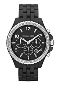 Michael Kors Women's Black Plastic Link Bracelet Quartz Chronograph Black Dial Michael Kors Women's Black Plastic Link Bracelet Quartz Chronograph Black Dial
