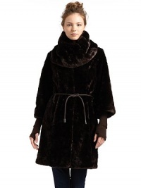 THE LOOKPlush faux fur constructionConcealed hook-and-eye closureBelted waistDual seam pocketsMatching faux fur neck warmer includedFinger less gloves includedTHE FITAbout 35 from shoulder to hemTHE MATERIALAcrylic/polyesterFully linedCARE & ORIGINDry cleanImportedModel shown is 5'9 (175cm) wearing US size Small. THE LOOKPlush faux fur constructionConcealed hook-and-eye closureBelted waistDual seam pocketsMatching faux fur neck warmer includedFinger less gloves includedTHE FITAbout 35 from shoulder to hemTHE MATERIALAcrylic/polyesterFully linedCARE & ORIGINDry cleanImportedModel shown is 5'9 (175cm) wearing US size Small.