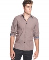 Always on-trend. This diagonal stripe shirt from Kenneth Cole Reaction keeps your style current.