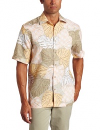 Cubavera Men's Short Sleeve Allover Leaf Print Shirt Cubavera Men's Short Sleeve Allover Leaf Print Shirt