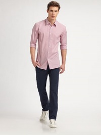 A crisp, modern-fit classic defined by a vivid check print pattern, easily transitions from work to after-work wear.Button-frontCottonMachine washImported A crisp, modern-fit classic defined by a vivid check print pattern, easily transitions from work to after-work wear.Button-frontCottonMachine washImported
