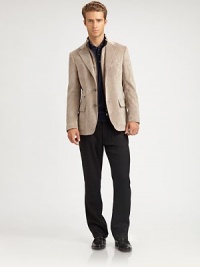 A versatile option for your work to weekend wardrobe, in a lightweight wool stretch flannel that is destined to be a style staple all season long.Five-pocket styleZip flyInseam, about 3398% wool/2% elastaneDry cleanMade in Italy A versatile option for your work to weekend wardrobe, in a lightweight wool stretch flannel that is destined to be a style staple all season long.Five-pocket styleZip flyInseam, about 3398% wool/2% elastaneDry cleanMade in Italy