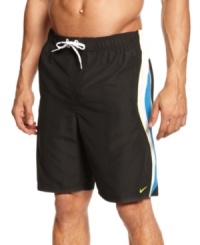 Get set to pass the ball in this stylish volley swim trunk by Nike and get set to serve with style. Get set to pass the ball in this stylish volley swim trunk by Nike and get set to serve with style.