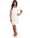 Jessica Howard Women's Plus-Size Short Sleeve Scoop Neck Dress