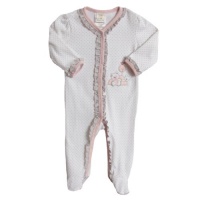 ABSORBA Baby-Girls Newborn Front Snap Closure Footie Socks ABSORBA Baby-Girls Newborn Front Snap Closure Footie Socks