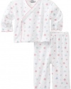 Noa Lily Baby-Girls Newborn Kimono Set with Butterflies, White, 9 Months