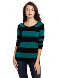Christopher Fischer Women's 100% Cashmere Striped Raglan Crew Neck Sweater Christopher Fischer Women's 100% Cashmere Striped Raglan Crew Neck Sweater