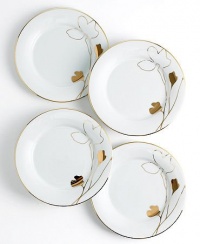 Charter Club Home Set of 4 Grand Buffet Gold Silhouette Appetizer Plates Charter Club Home Set of 4 Grand Buffet Gold Silhouette Appetizer Plates