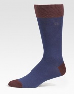 Contrast cuff, heel and toe define comforting socks that offer warmth without bulk. Mid-calf height Ribbed cuff 72% cotton/26% nylon /2% spandex Machine wash Imported 